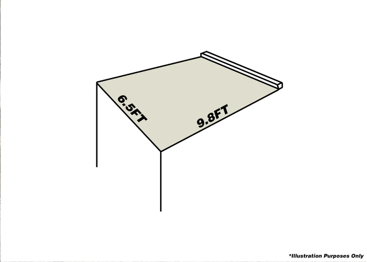 DOBINSONS 4X4 ROLL OUT AWNING 6.5FT X 9.8FT MEDIUM WITH LED LIGHTS