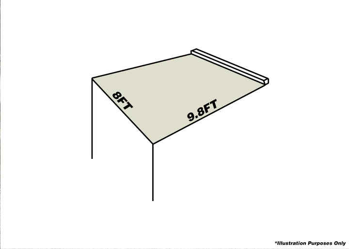 DOBINSONS 4X4 ROLL OUT AWNING 8FT X 9.8FT LARGE WITH LED LIGHTS