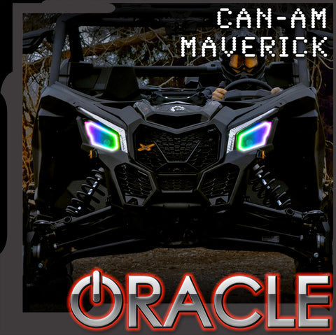 ORACLE LIGHTING 2017-2021 CAN-AM MAVERICK X3 DYNAMIC COLORSHIFT® RGB+W HEADLIGHT HALO KIT