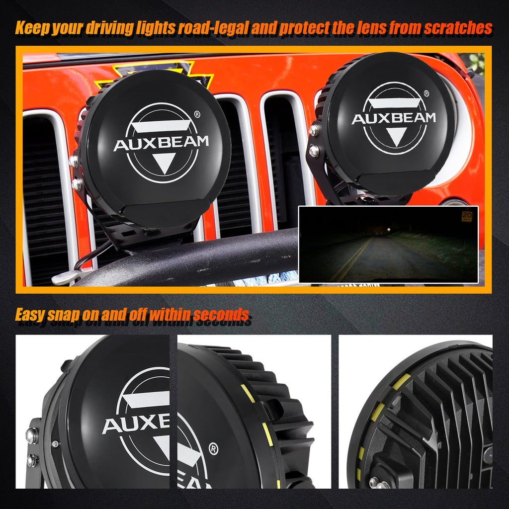 (2PCS/SET) 9 INCH 270W 37776LM 360-PRO SERIES OFFROAD LED DRIVING LIGHTS+AMBER/BLACK COVERS(OPTIONAL)