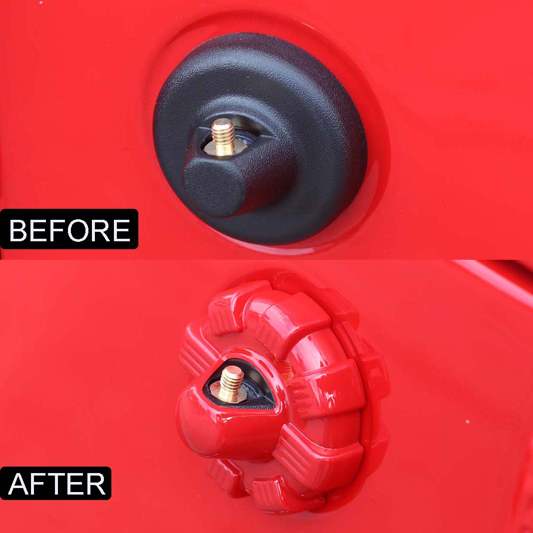 RADIO ANTENNA BASE COVER TRIM ANTENNA MOUNT DECORATION BEZEL FOR JEEP WRANGLER JL 2018-2022 (BLACK/ RED/ SILVER)