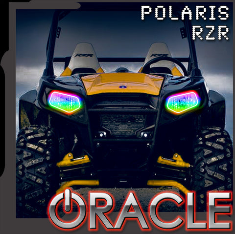 ORACLE LIGHTING 2008-2019 POLARIS RZR 570/800/900 DYNAMIC COLORSHIFT® RGB+W HEADLIGHT HALO KIT